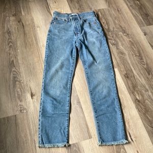 Madewell high-rise light colored jeans size 24